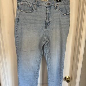 Madewell Blue Ankle Cropped Jeans Relaxed Fit